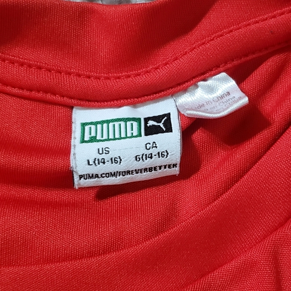 Puma Youth Tank Top Red with Black Logo - Picture 4 of 4